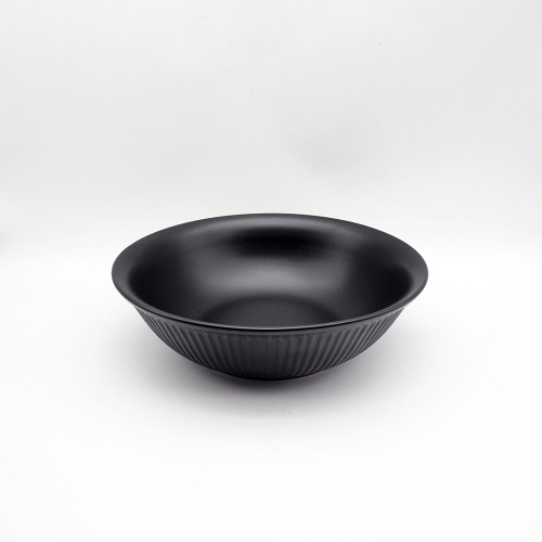 Tazones de color sólido a granel de estilo japonés tazón de cerámica negro