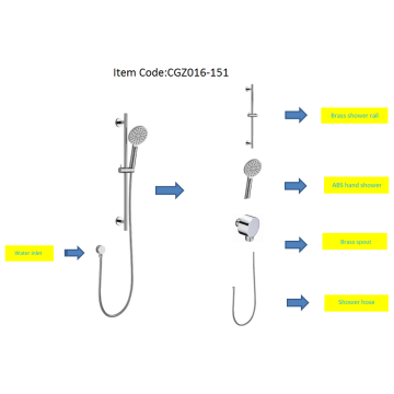 Set doccia in metallo cromato