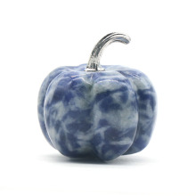 Sodalite de 1.2 pulgadas de calabaza artesanía de piedras preciosas para decoración de la oficina en el hogar