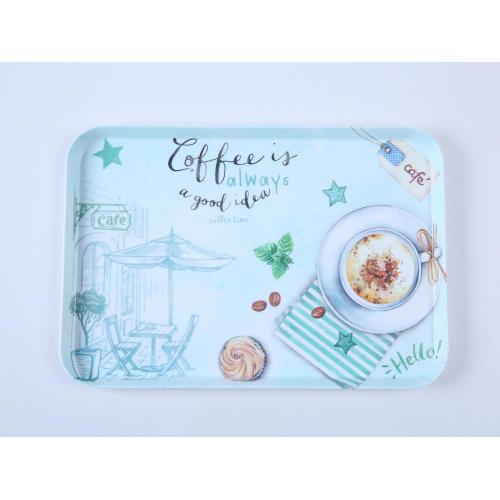 classic rectangular tray with decor