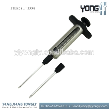 Stainless steel Meat Marinade Syringe Turkey Chicken Flavor meat Injector