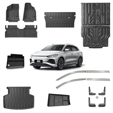 BYD e2 Armrest Storage Box - Plastic Rear Cargo Organizer with Cup Holder