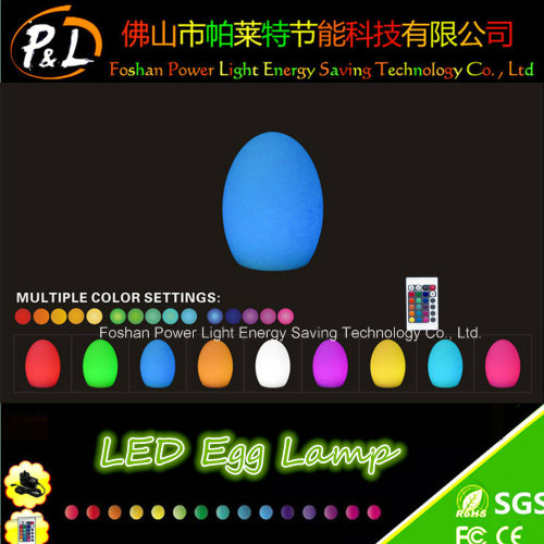 Färg förändras LED Magic Egg natten ljus för prydnadsändamål