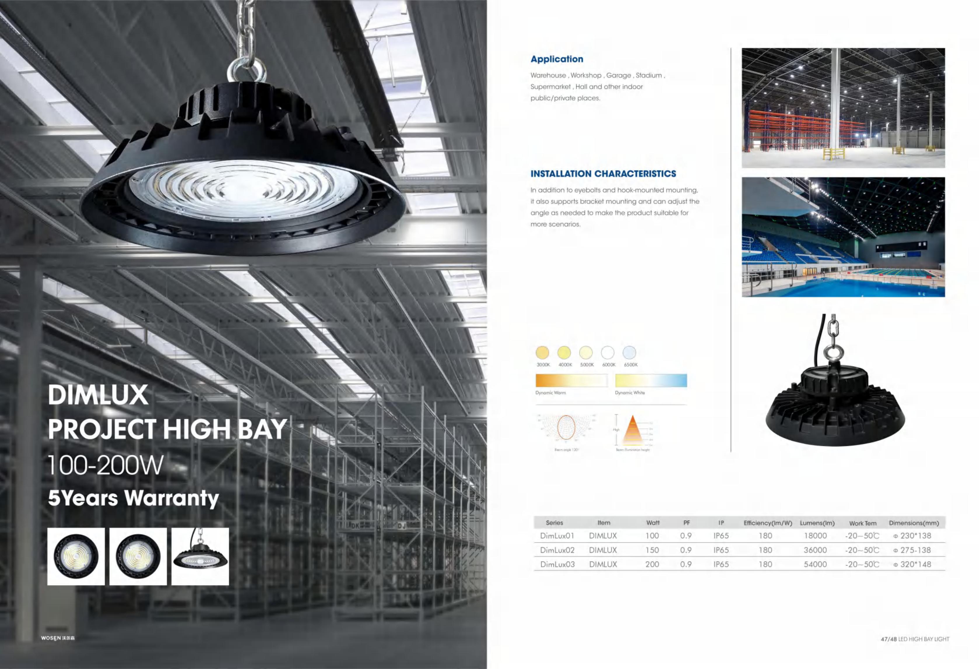 thumbnail image 2 of 150W UFO LED High Bay Light - Dimmable, IP65 Waterproof For Warehouse Or Garage (5000K) 2 of 5