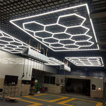 Dropshipping Honeycomb Auto Detailing Products Light Workshop Honeycomb Ceiling LED Garage Lighting