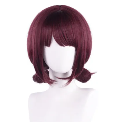 40cm Short Dark Red Nina Iseri Cosplay Wig - GIRLS BAND CRY