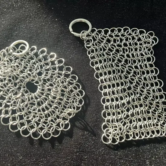 Wholesale High Quality Decorative Mesh Ring 316 Stainless Steel Mesh Chain Mail Scrubber