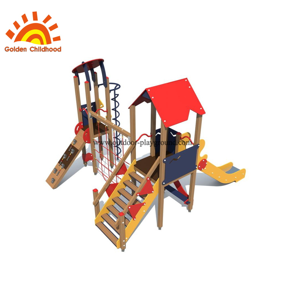 Outdoor Playground Hpl Steel Climbing Structure