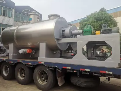 Industrial vacuum rake dryer for paste materials