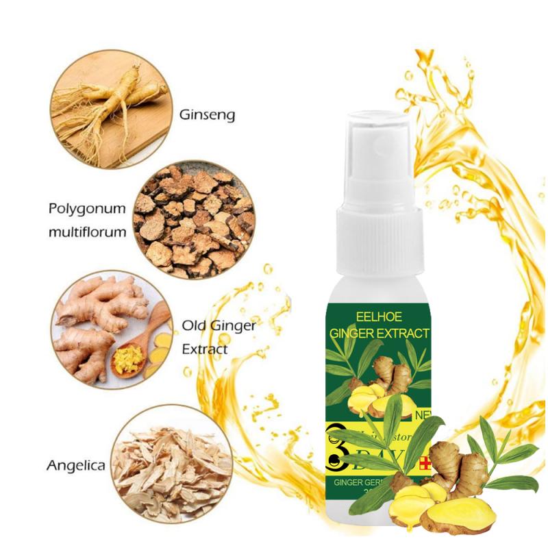 EELHOE Regrow Ginger Fast Hair Growth Serum Essential Oil Nourishing Preventing Hair Lose Repair Grow Hair Conditioner TSLM2
