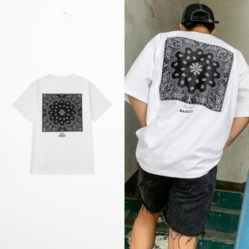 Retro Japanese Style Funny Cashew nut Print T Shirt Cotton High Street Dark Souls T-shirts Men Skateboard Tee Shirt Homme