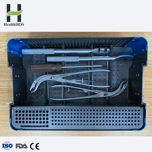 Instrumentos cirúrgicos ortopédicos para fixação de fratura de membro inferior