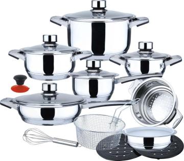 Hot sale 19pcs wide edge cookware set