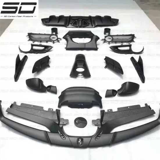 C Style Carbon Fiber Body Kit Full Set for Ferrari 488 GTB
