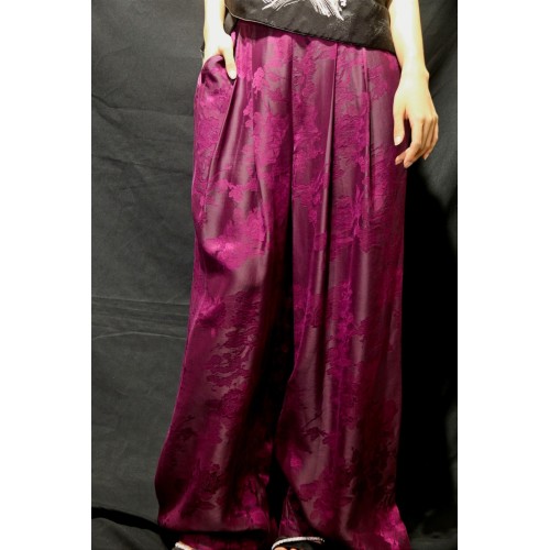 pantalones de seda damas