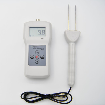 เครื่องวัดความชื้นสิ่งทอ MS-C สำหรับเสื้อผ้าขนสัตว์และผ้าฝ้าย (เข็ม 80 มม., 4%-90%)