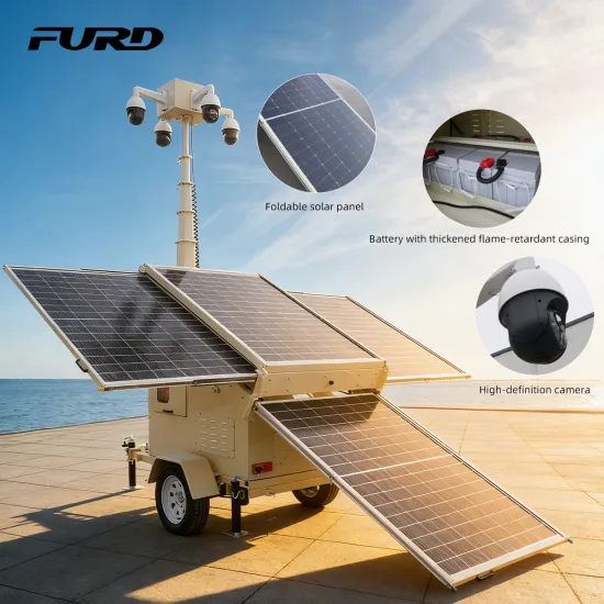 9m Mast Trailer Mounted Monitoring Camera Solar Powered Light Tower for Construction Site Security