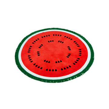 watermelon shaped round beach towel