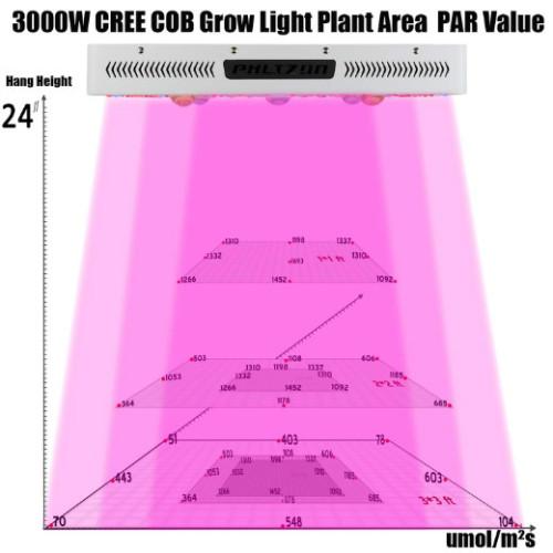 Phlizon COB LED ZWEI LICHT VOLLSTÄNDIGE SPECTRUM