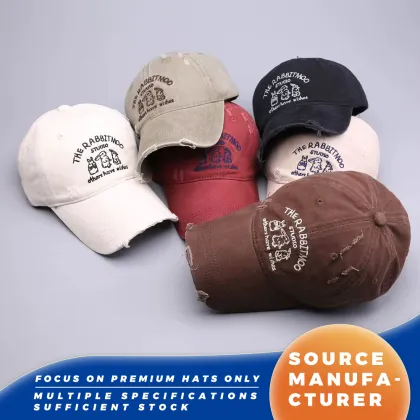 Rabbit Studio Washed Vintage Baseball Caps