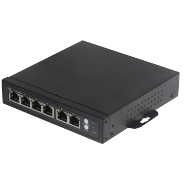 6 port DC48-52V 75W 10/100Mbps poe switch