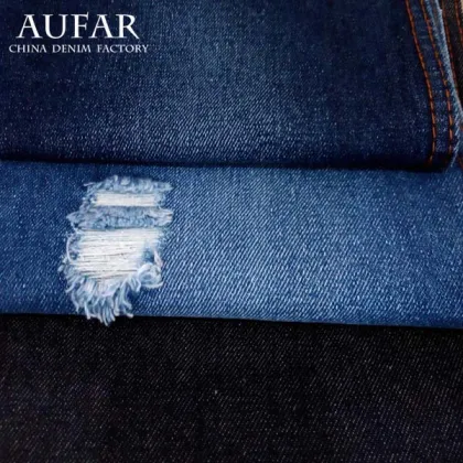 Raw dobby stretch denim jeans textile fabric
