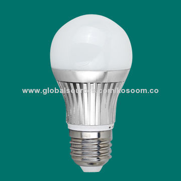 LED Globe Bulb, 5W, 450lm, 2835 SMD, E27 Lamp Holder, 50x93mm, 3-year Warrant, CE Mark