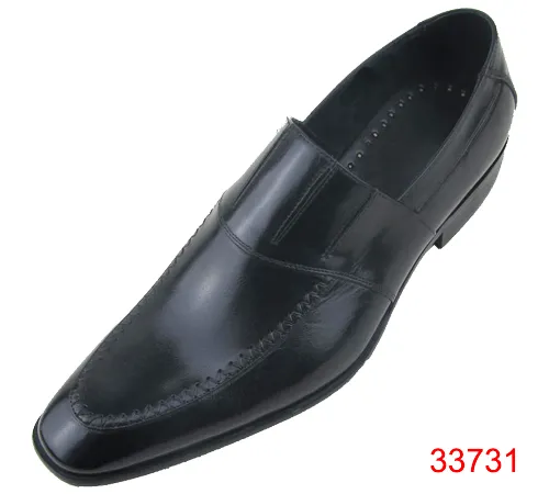 sharp head W stitching design formal men shoes