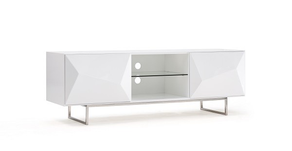 Modern white TV stand for living room