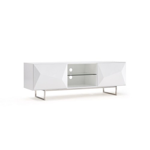 Modern white TV stand for living room