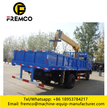 4x2 Folded Boom Truck with Crane 6 ton