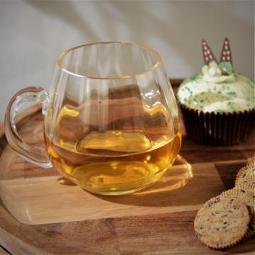 Tasses de café en verre transparent avec poignée