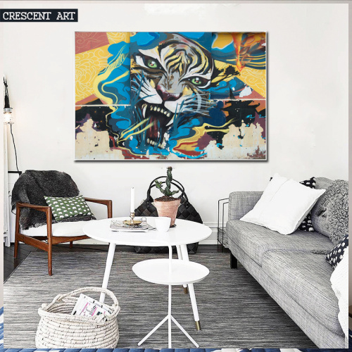 Canvas Tiger Portrait Wall Decor
