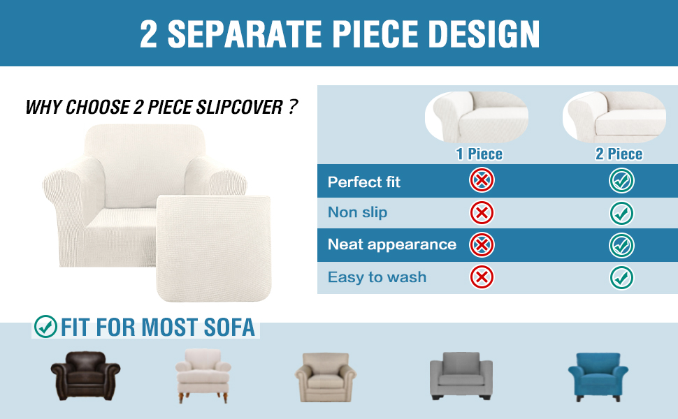 Chair slipcover can fit the width between 32-48 inches