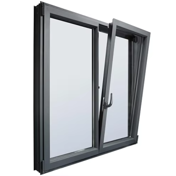 Modern Aluminium Double Glazed Tilt and Turn Windows with Stainless Steel Mosquito Net and Soundproof Feature