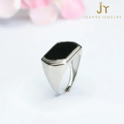 Wholesale Men's S925 Silver Precious Stone, Gemstone, and Myanmar Jade Rings: Green Jade Collection