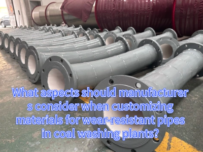 Coal washing plant wear-resistant pipes