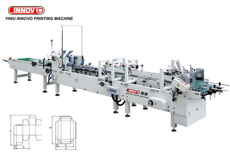 Gluer automático com Pre seção de dobramento