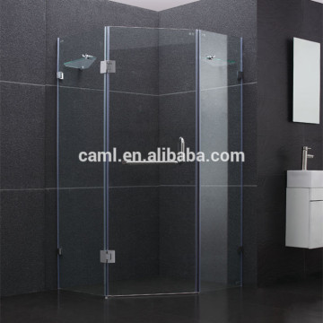 CAML Russian market shower cabinet neo angle hinge frameless shower enclosure with clamp shower cabinet