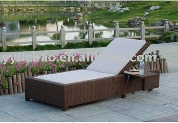 outdoor garden wicker lounge bed