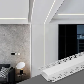 220V Waterproof Aluminium Profile for LED Strip Lights - High Quality Indoor Recessed Decorative Wall Lighting
