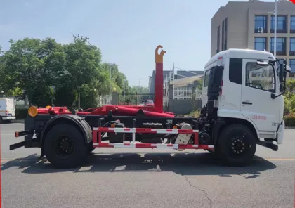 Multi-purpose hook arm garbage truck