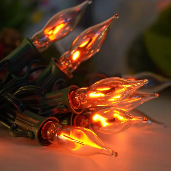 Fast Delivery C7 Multicolored Christmas Decoration Twinkle Flame String Lights