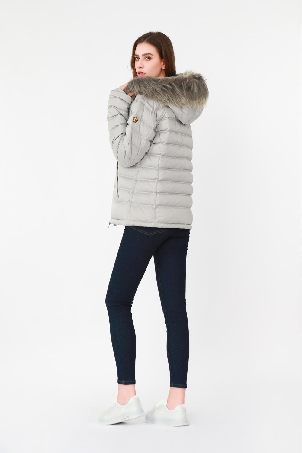 Fur Collar Hooded Down Jacket