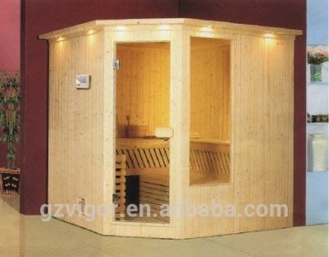 2016 Hot Sales Luxury indoor Solid Wooden sauna steam room, sauna heater