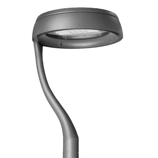 Wireless ETL Listed LED IP67 Curved Goose Neck Style Post Top Light for Street and Garden Illumination
