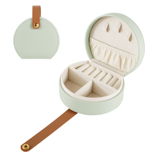 Travel PU Leather Jewelry Storage Box with handle