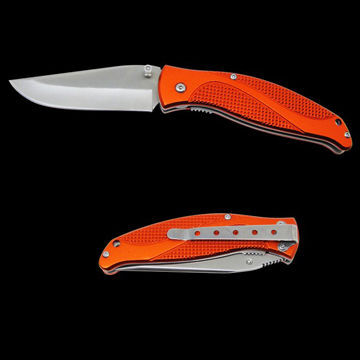 Folding Knife with Anodized Aluminum Handle, 112mm Closed Length