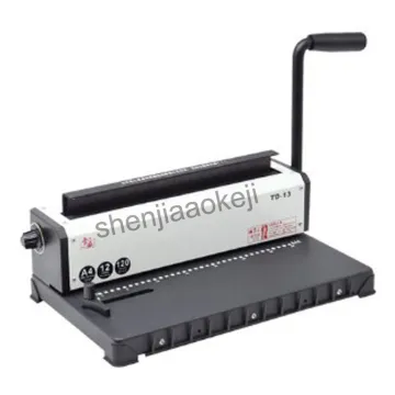 A4 size wire binding machine TD-13 Office Books Desktop Folder Machine 34holes Iron coil Binding Machine manual puch 12sheets