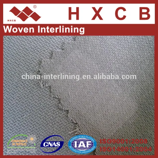 (3117)100%Polyester Suzhou Knitting Double Dot Fusible Woven Interlining&Lining Fabric for Apparel